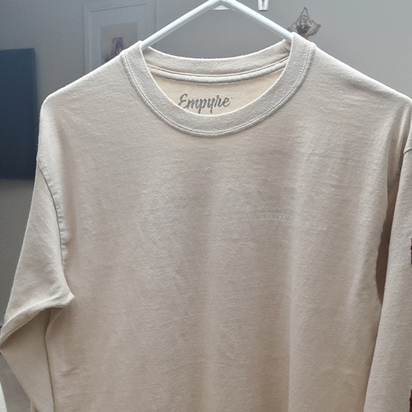 EMPYRE beige long sleeve shirt size medium - Picture 1 of 5